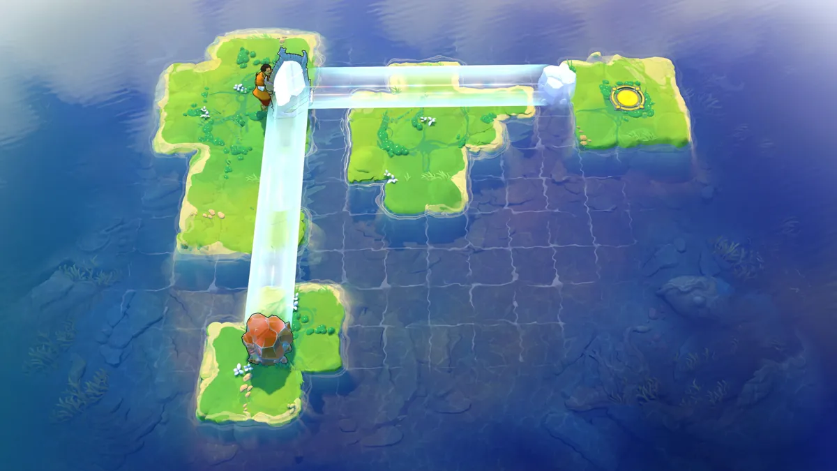 Green islands on the water of Mirror Isles